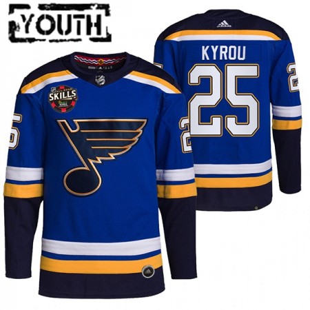 Dětské Hokejový Dres St. Louis Blues Jordan Kyrou 25 2022 NHL All-Star Skills Authentic